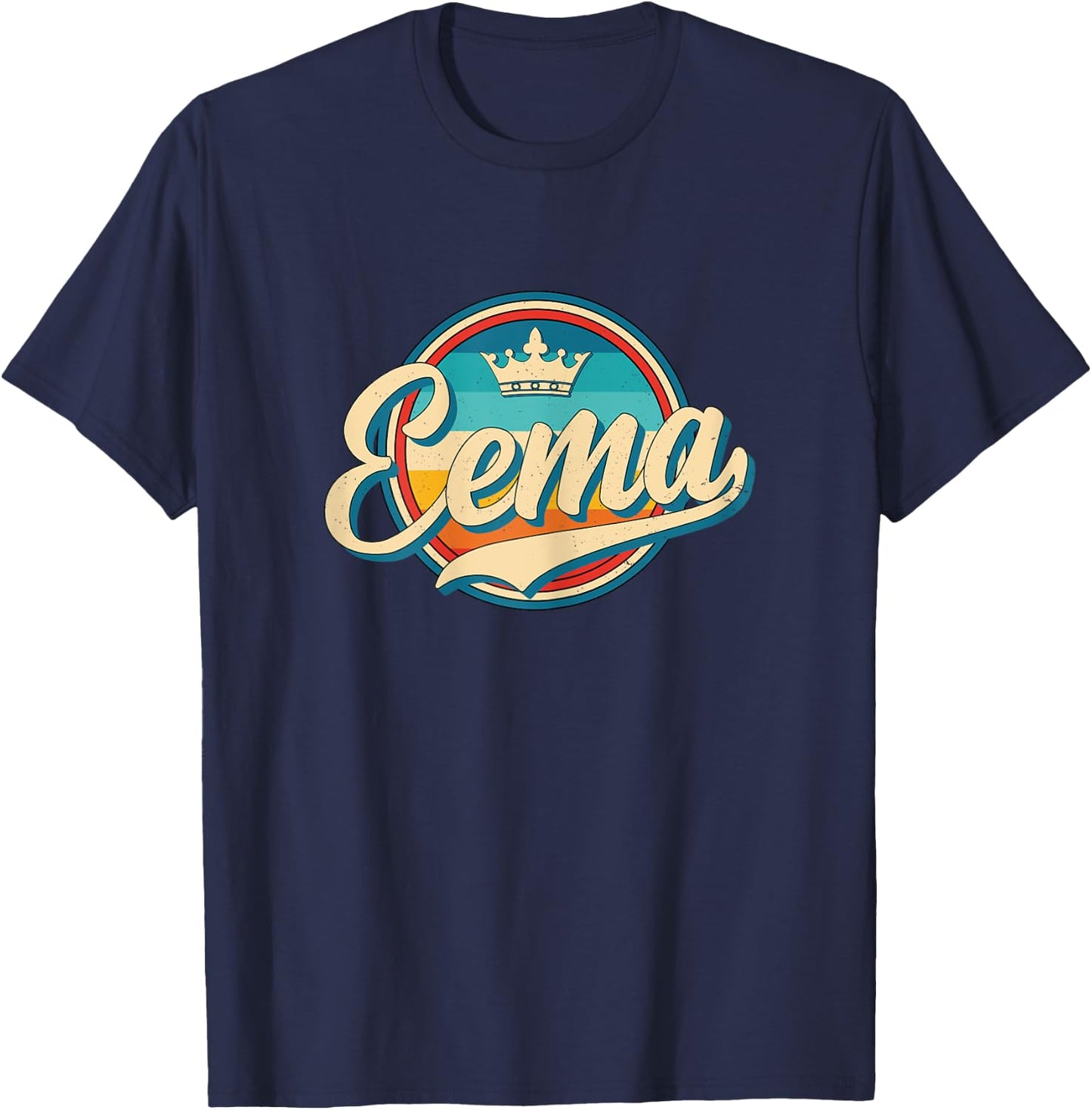 Eema Retro Name Funny Vintage Style Mother Mama T-Shirt - T-Shirt | Navy