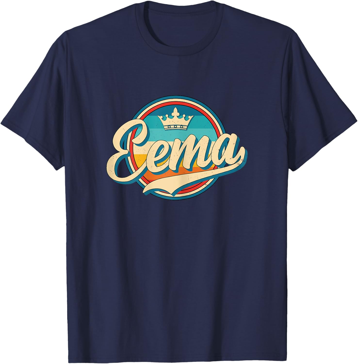 Eema Retro Name Funny Vintage Style Mother Mama T-Shirt - T-Shirt | Navy