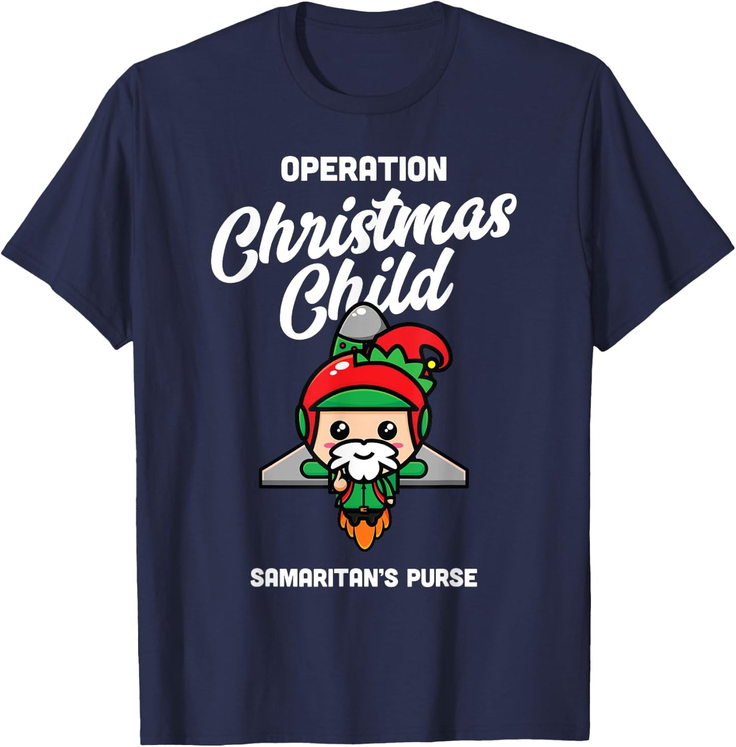 Operation Christmas Child Samaritan's Purse Christmas Xmas T-Shirt - T-Shirt | Navy