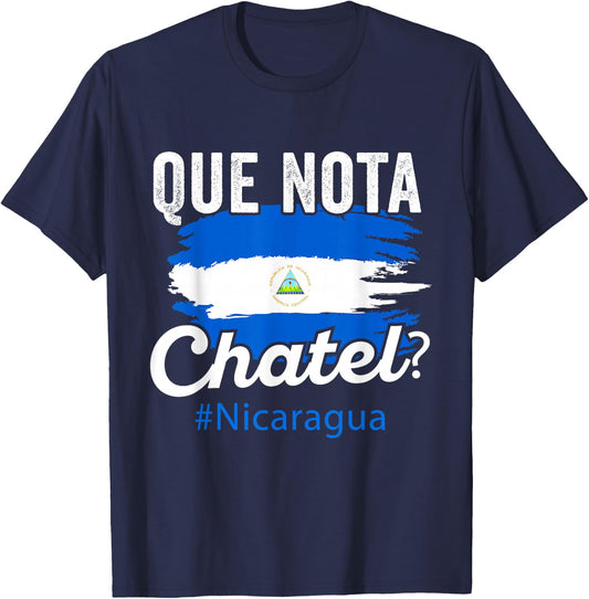 Nicaragua Flag Camiseta Nicaraguan Que Notal Chatel Nica T-Shirt - T-Shirt | Navy