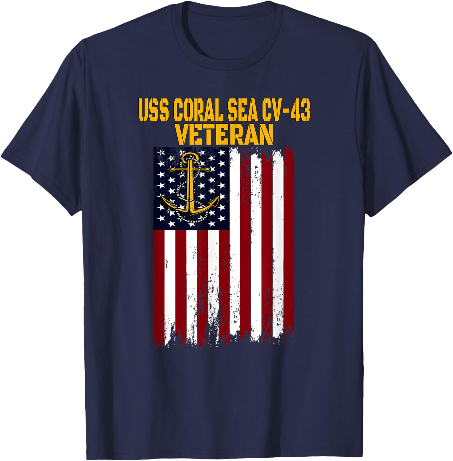 USS Coral Sea CV-43 Aircraft Carrier Veteran's Day T-Shirt - T-Shirt | Navy