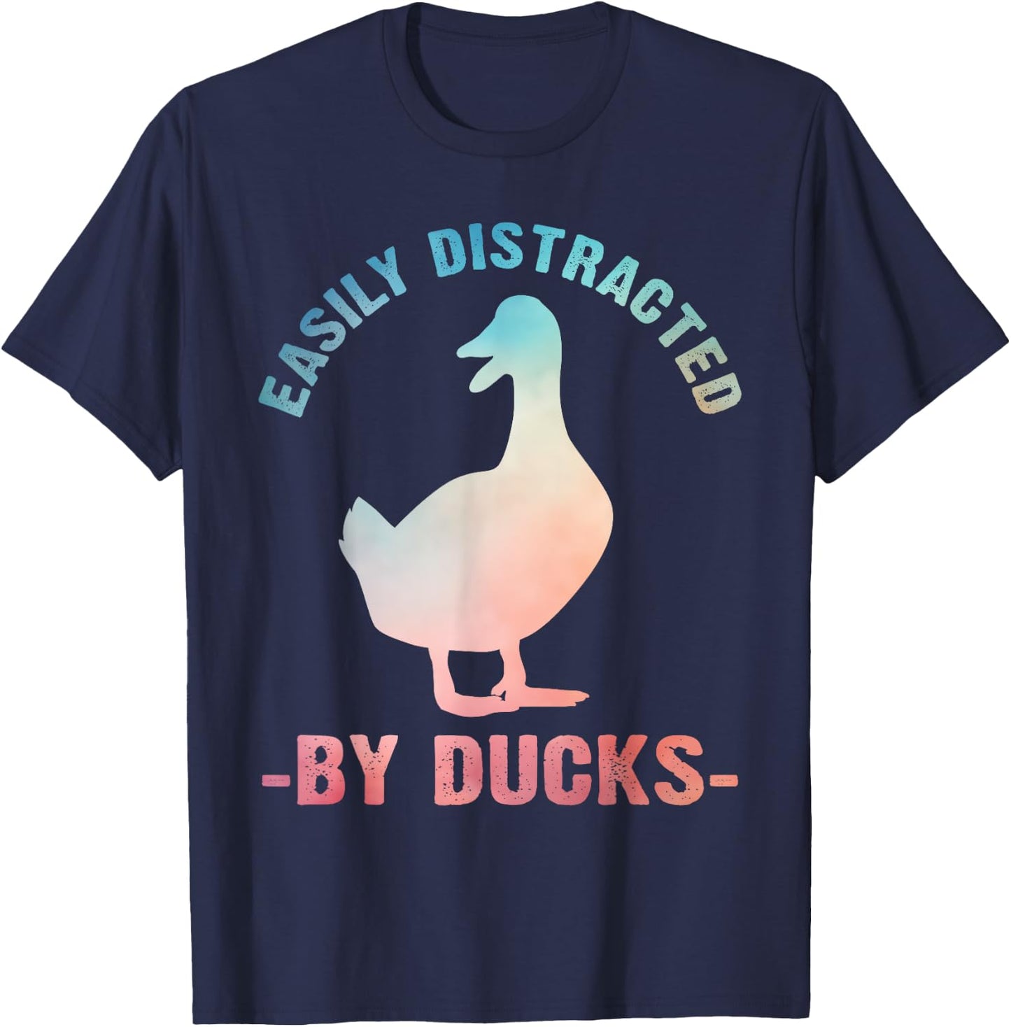 Cute Duck Design Women Aquatic Bird Duck Lovers T-Shirt - T-Shirt | Navy