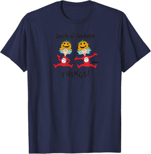 Dr. Seuss Halloween Jack-o'-Lantern Things T-Shirt - T-Shirt | Navy