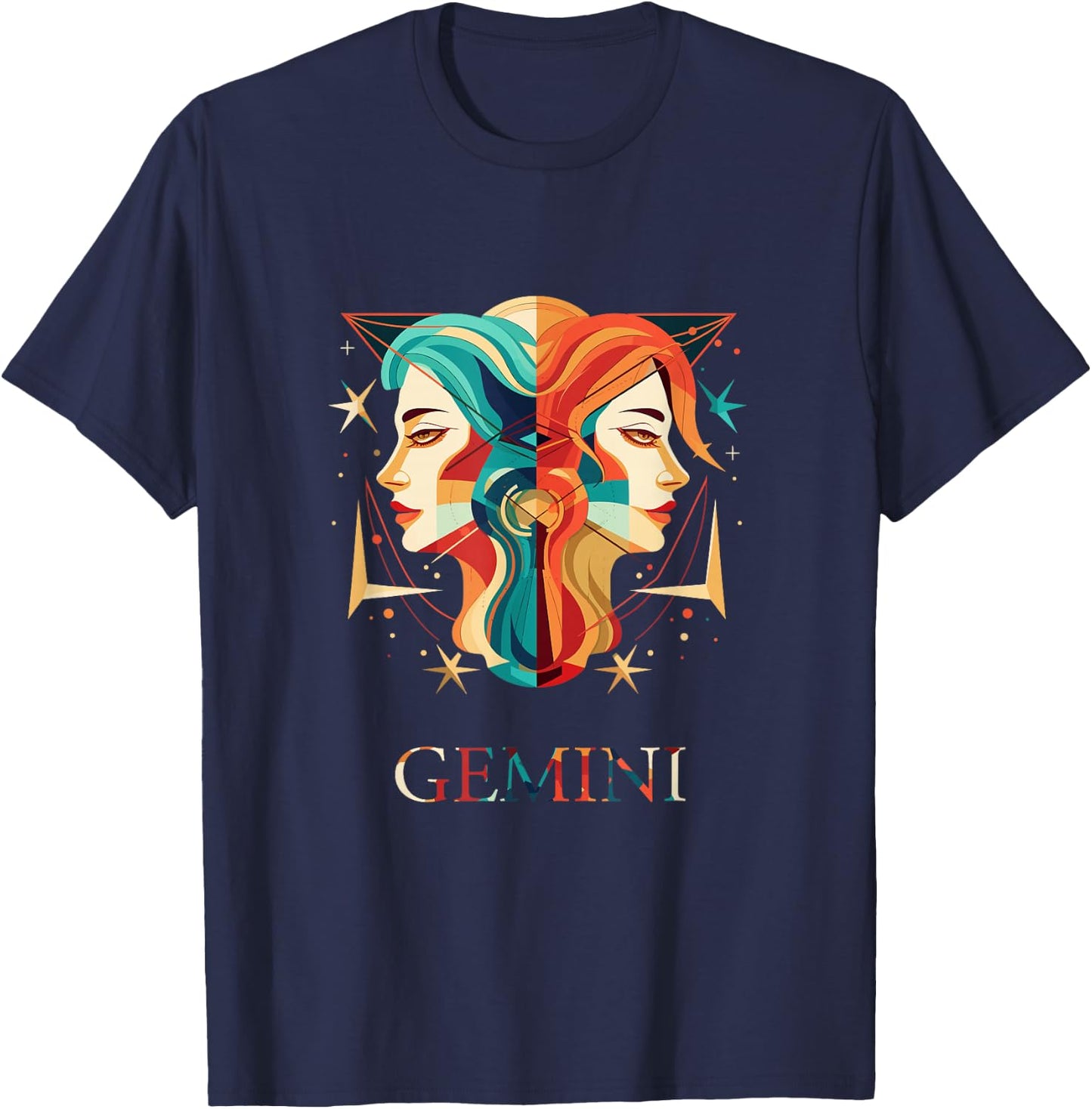 Gemini Zodiac shirt star sign personality T-Shirt - T-Shirt | Navy