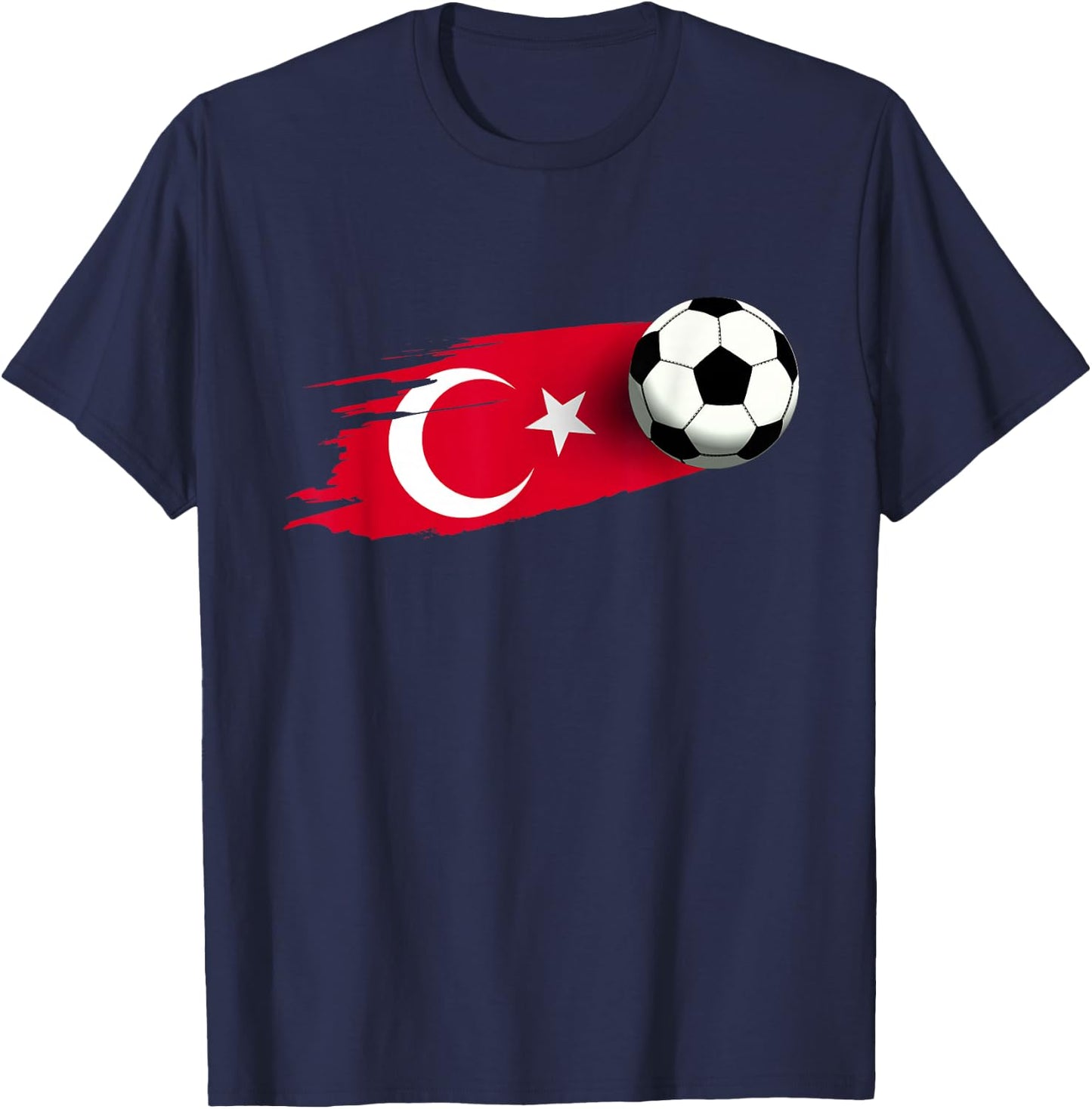 Turkey Flag Jersey Turkish Soccer Team Turkish T-Shirt - T-Shirt | Navy