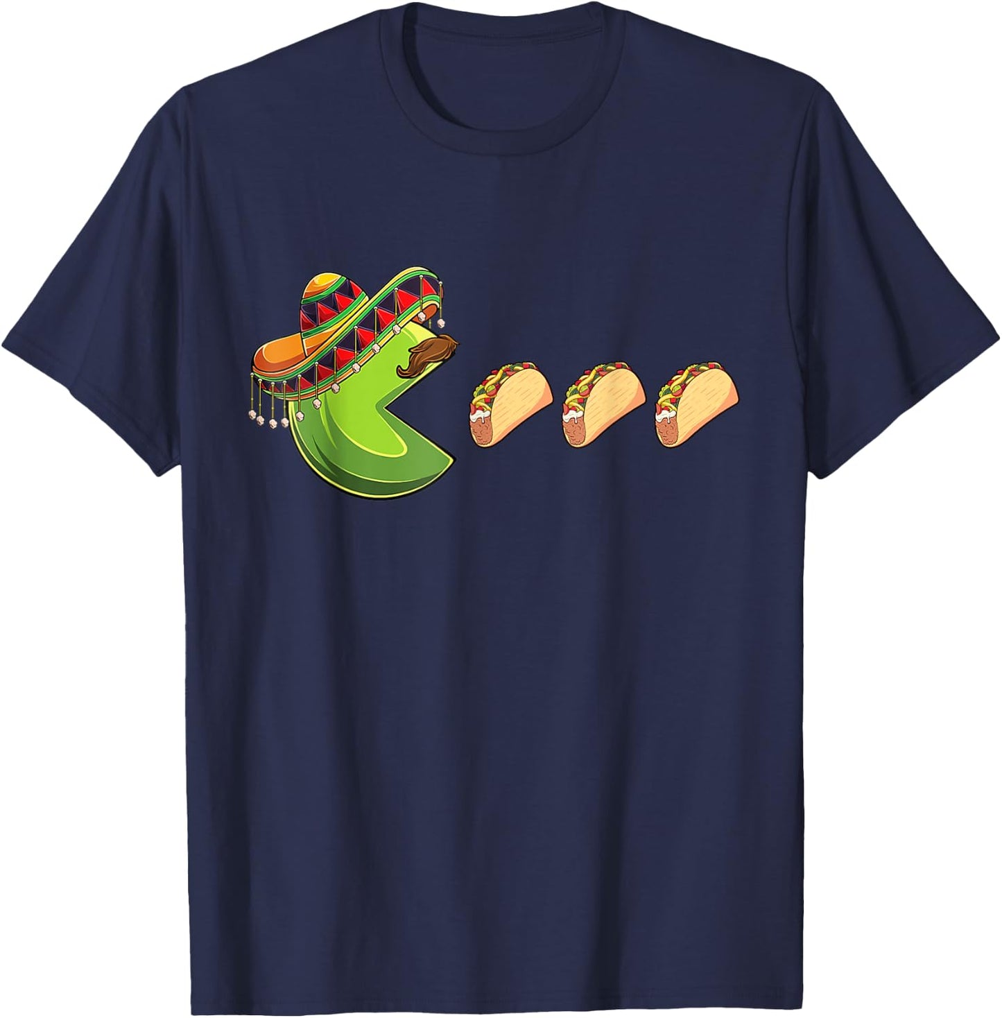 Funny Eating Tacos Cinco De Mayo Boys Kids Woman Men Mexican T-Shirt - T-Shirt | Navy