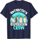 Lover Antarctica Map Cold South Antarctica Expedition Crew Penguin Retro Vintage Continent T-Shirt - T-Shirt | Navy
