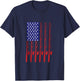 4th of July Shirt Patriotic American Flag Design Fishing T-Shirt - T-Shirt | Navy