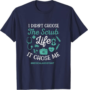 Scrub life funny medical assistant MA T-Shirt - T-Shirt | Navy