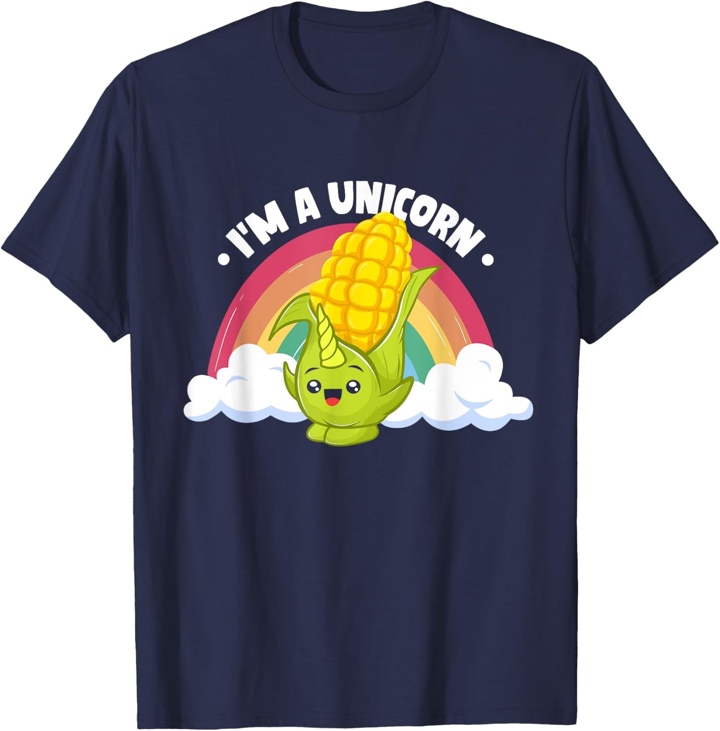Maize Corn Cob Kids Farming Corn I'm A Unicorn T-Shirt - T-Shirt | Navy