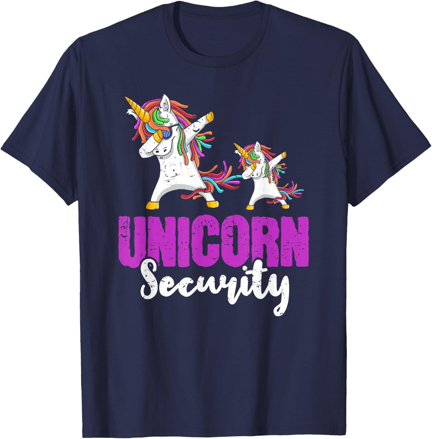 Costume Funny Unicorn Security Dad Men T-Shirt - T-Shirt | Navy