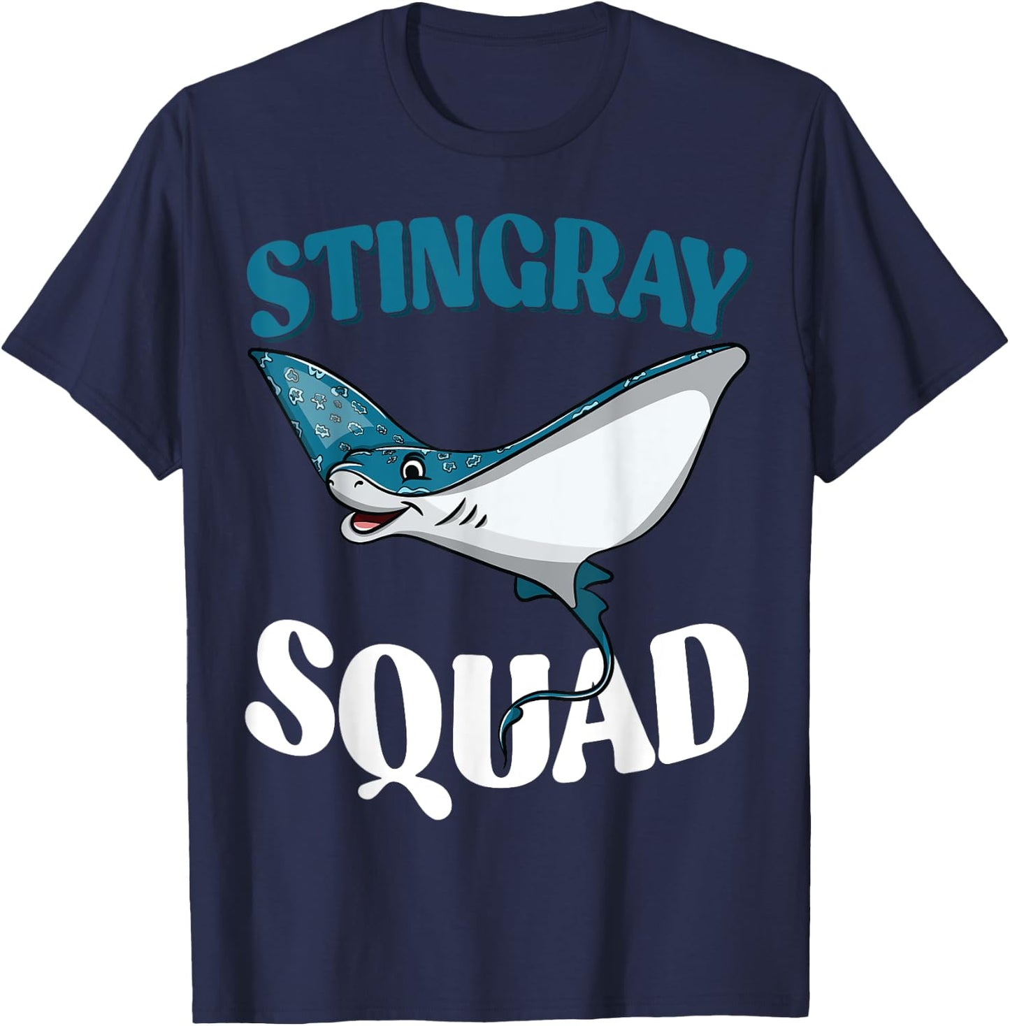 Stingray Squad Sea Ocean Nature Funny Animal Underwater T-Shirt - T-Shirt | Navy