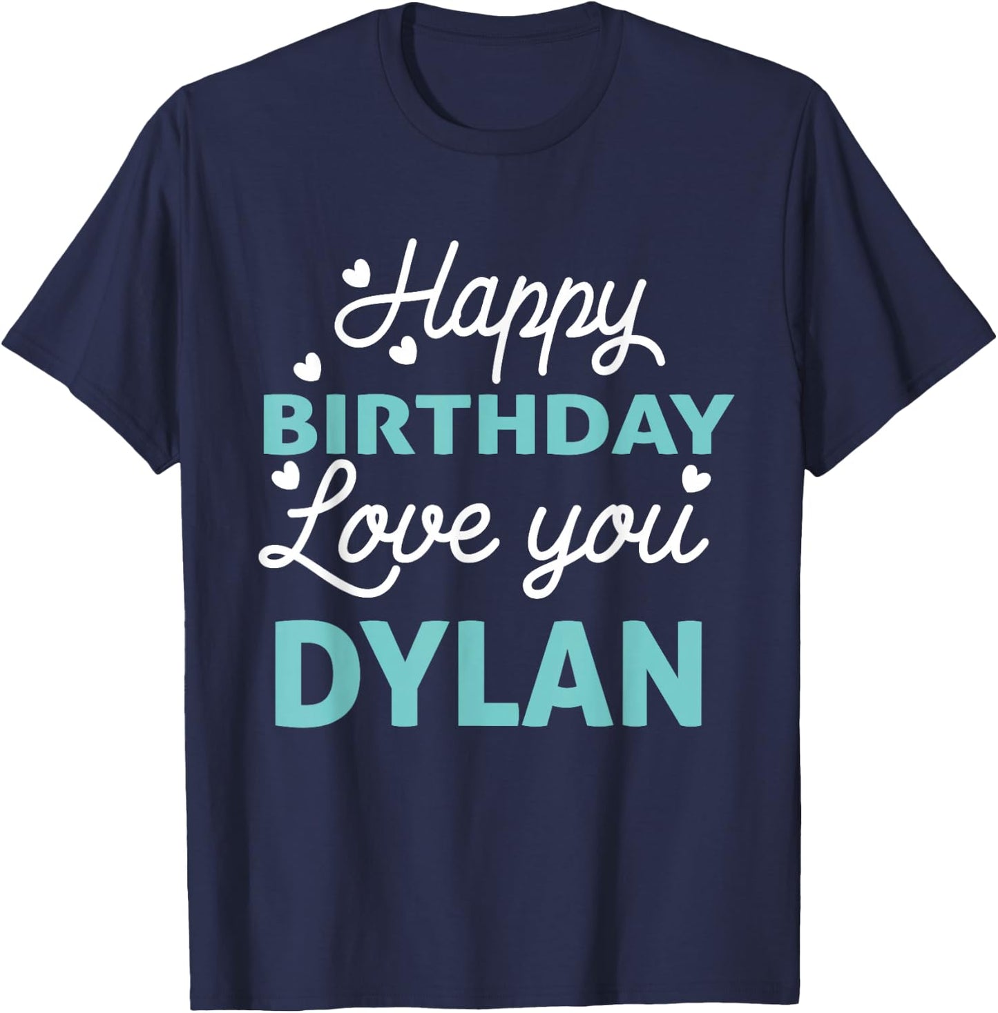 Happy Birthday Party for Birthday King Dylan Birthday Boy Men - Black, Small, Short Sleeve, , Regular Fit, Cotton, -Adults, Kids T-Shirt - T-Shirt | Navy