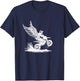 Motorcycle Gift Biker Death Angel T-Shirt - T-Shirt | Navy