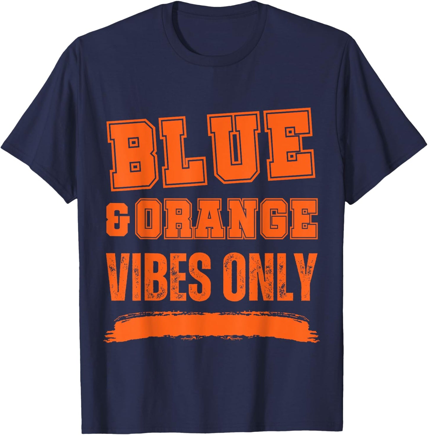Blue and Orange Game Day T-Shirt - T-Shirt | Navy