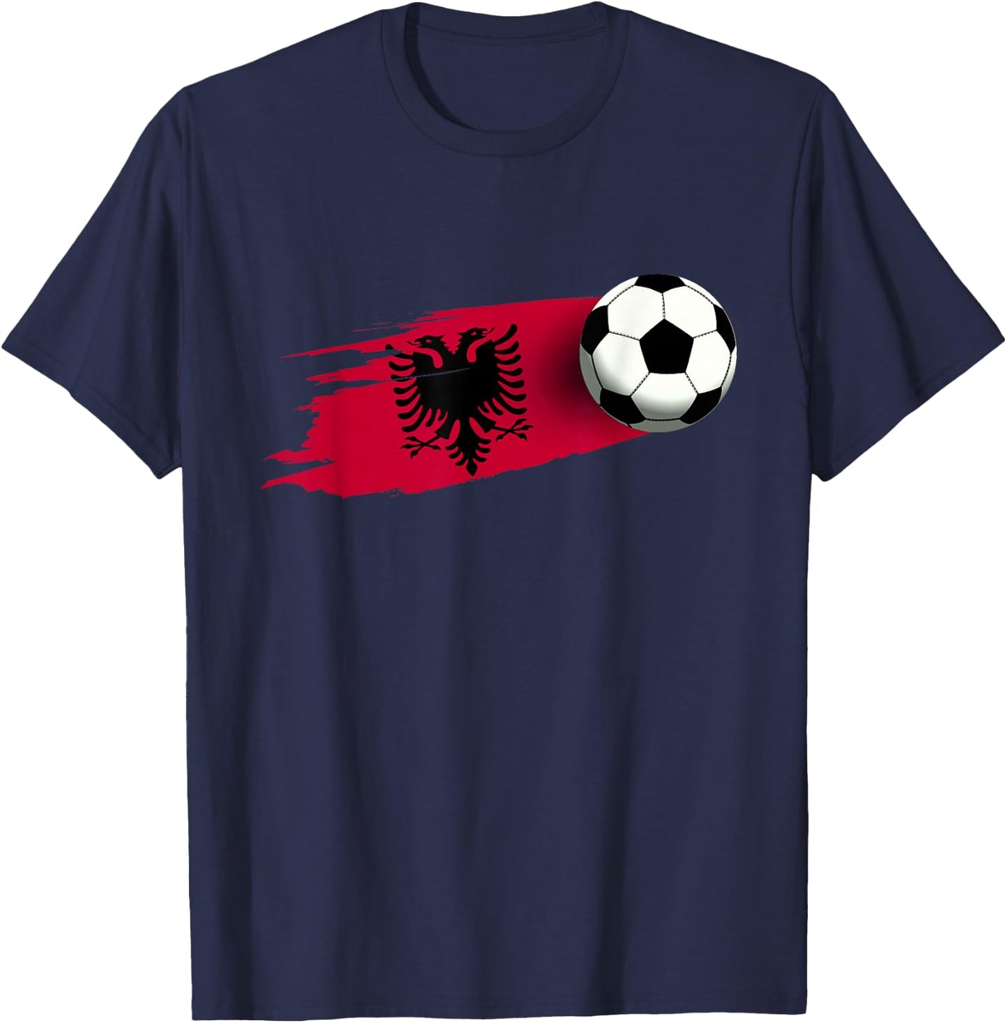 Albania Flag Jersey Albanian Soccer Team Albanian T-Shirt - T-Shirt | Navy