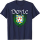 Doyle Surname Irish Clan Tartan Badge Ireland T-Shirt - T-Shirt | Navy