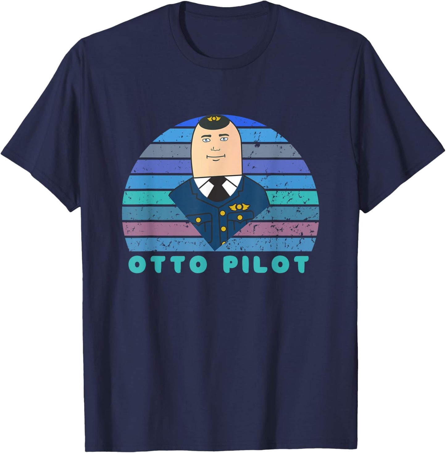 Airplane! Movie Shirt, Classic Cinema, Otto Pilot, Movies T-Shirt - T-Shirt | Navy