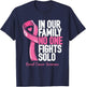 Breast Cancer Support Family Women Breast Cancer Awareness T-Shirt - T-Shirt | Navy