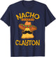 Nacho Average Clayton Personalized Name Funny Taco T-Shirt - T-Shirt | Navy