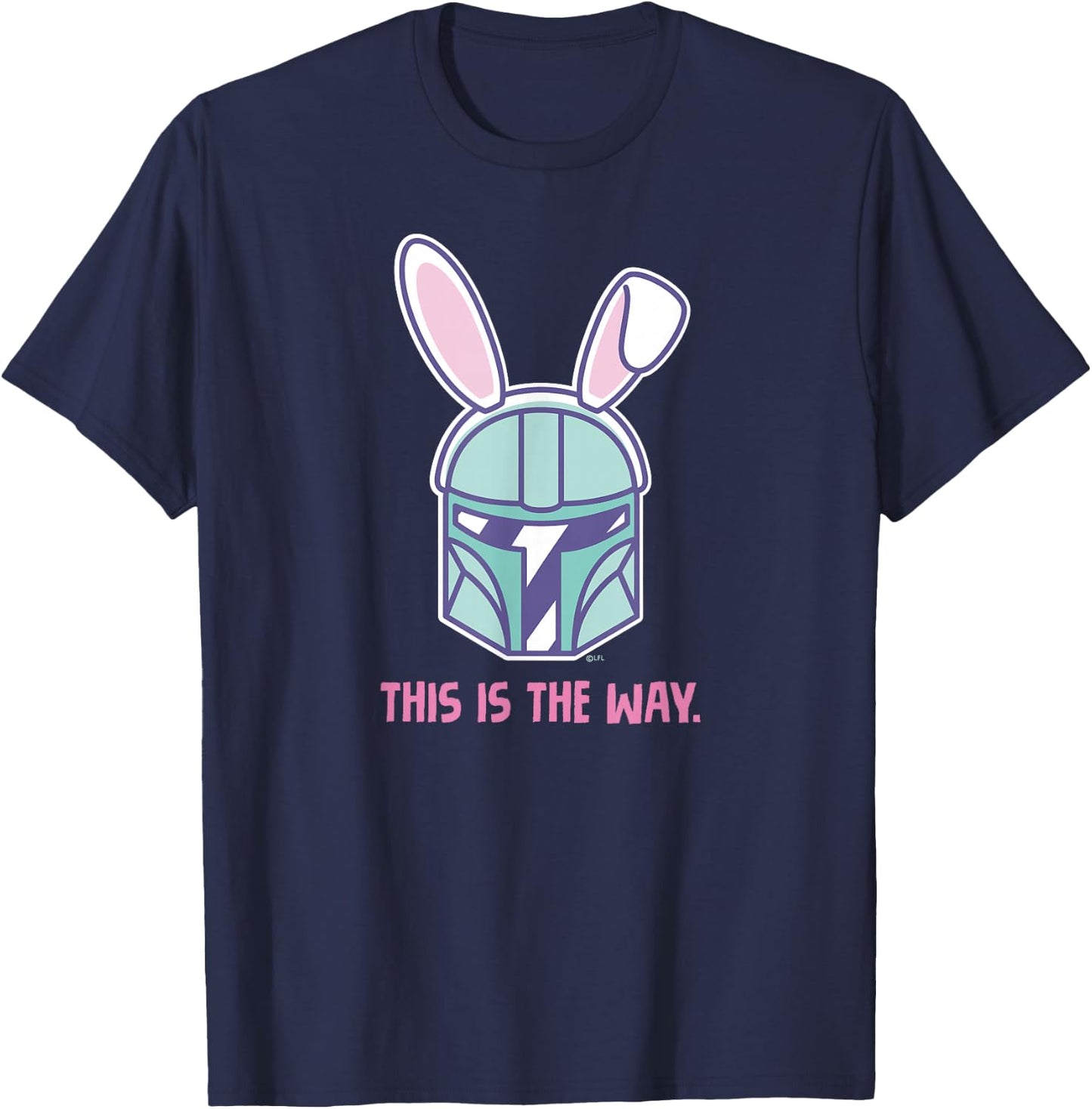 Star Wars The Mandalorian Easter Bunny Ears This is the Way T-Shirt - T-Shirt | Navy