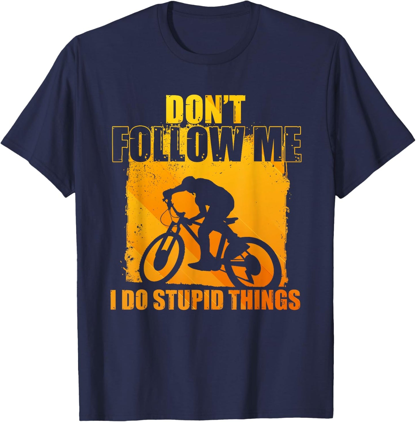 Funny Mountain Biking Art Women Cycling Downhill MTB T-Shirt - T-Shirt | Navy