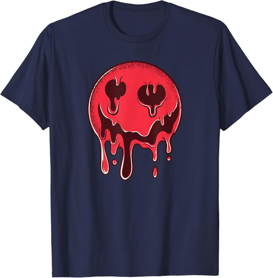 Melting Smile Retro 80s 90s I Music Classic T-Shirt - T-Shirt | Navy