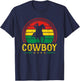 African American Countryboy Retro Sunset Cowboy Graphic T-Shirt - T-Shirt | Navy