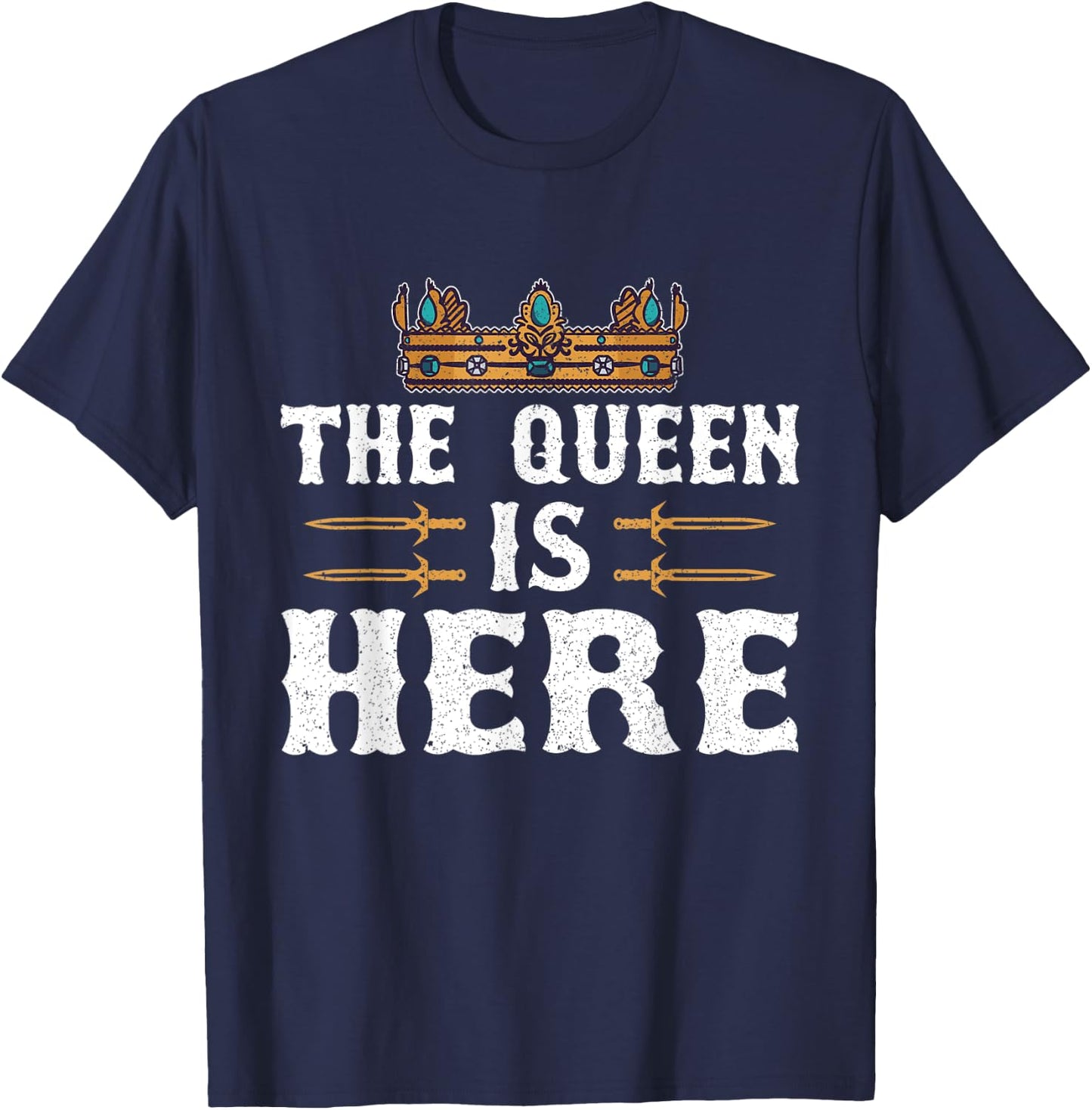 Ren Fair - The Queen Is Here T-Shirt - T-Shirt | Navy