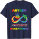 Autism - Red Instead Infinity - Acceptance Butterfly T-Shirt - T-Shirt | Navy