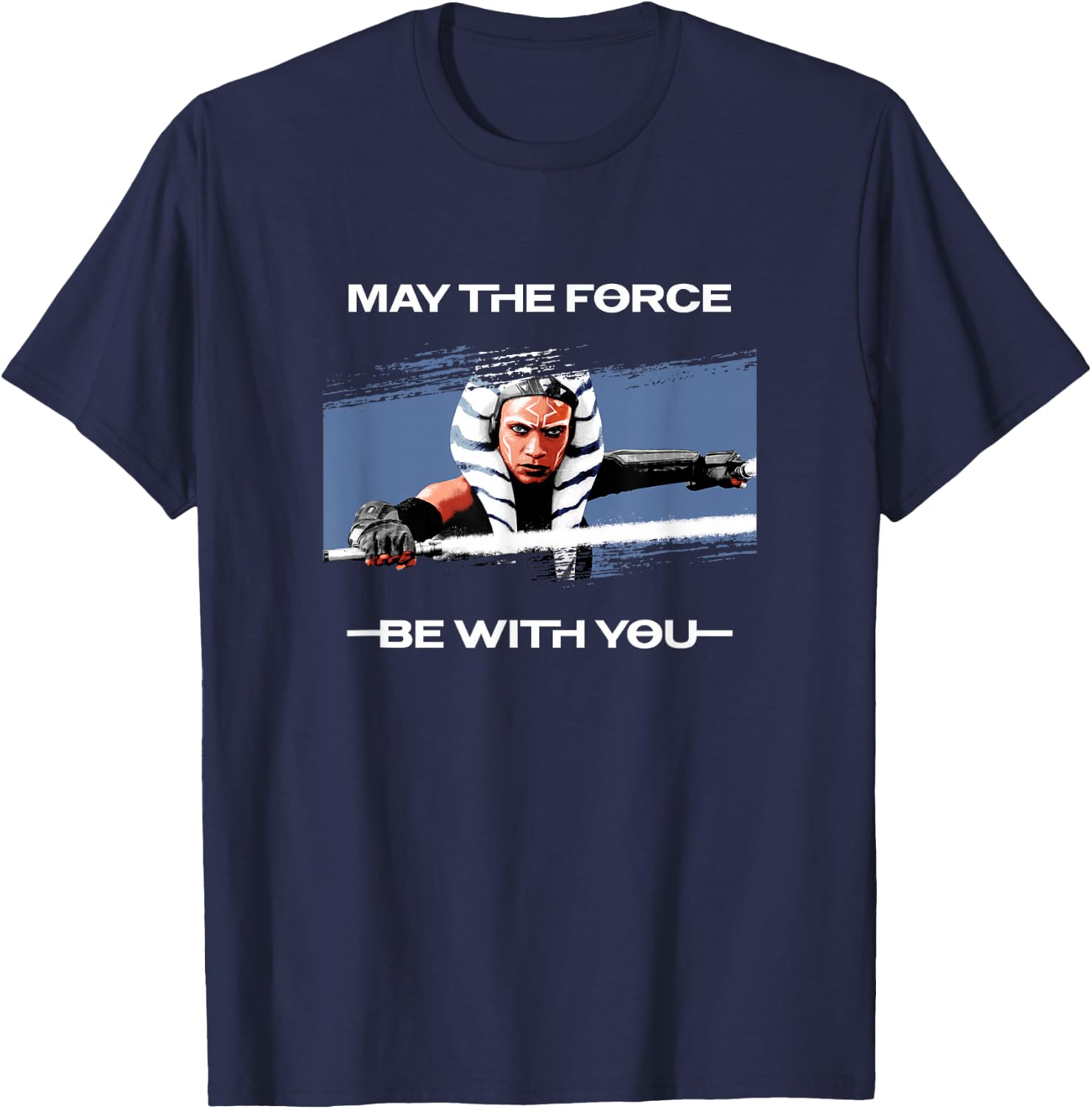 Star Wars: Ahsoka Tano May The Force Be With You Panel T-Shirt - T-Shirt | Navy