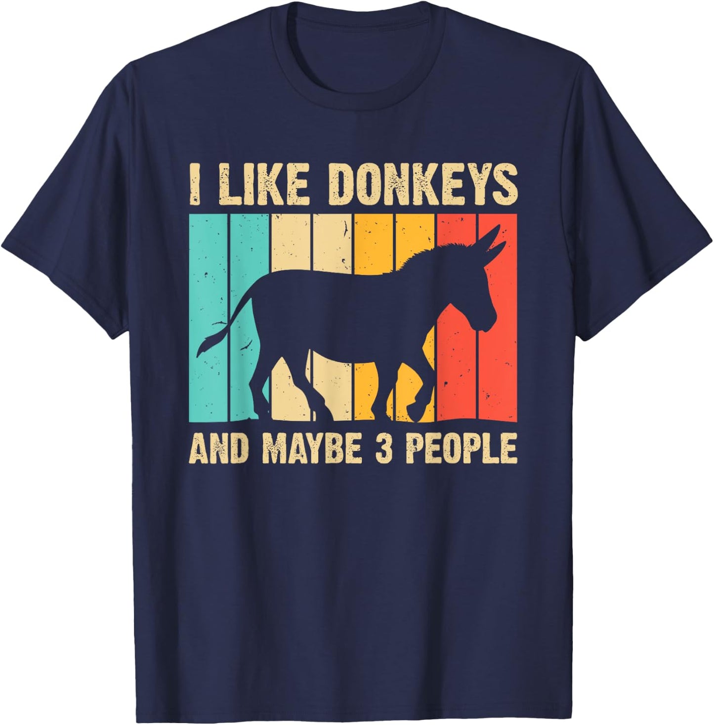 Funny Donkey Women Mule Equine Horse Animal Lover T-Shirt - T-Shirt | Navy