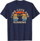 I Like Cats And Running T-Shirt - T-Shirt | Navy