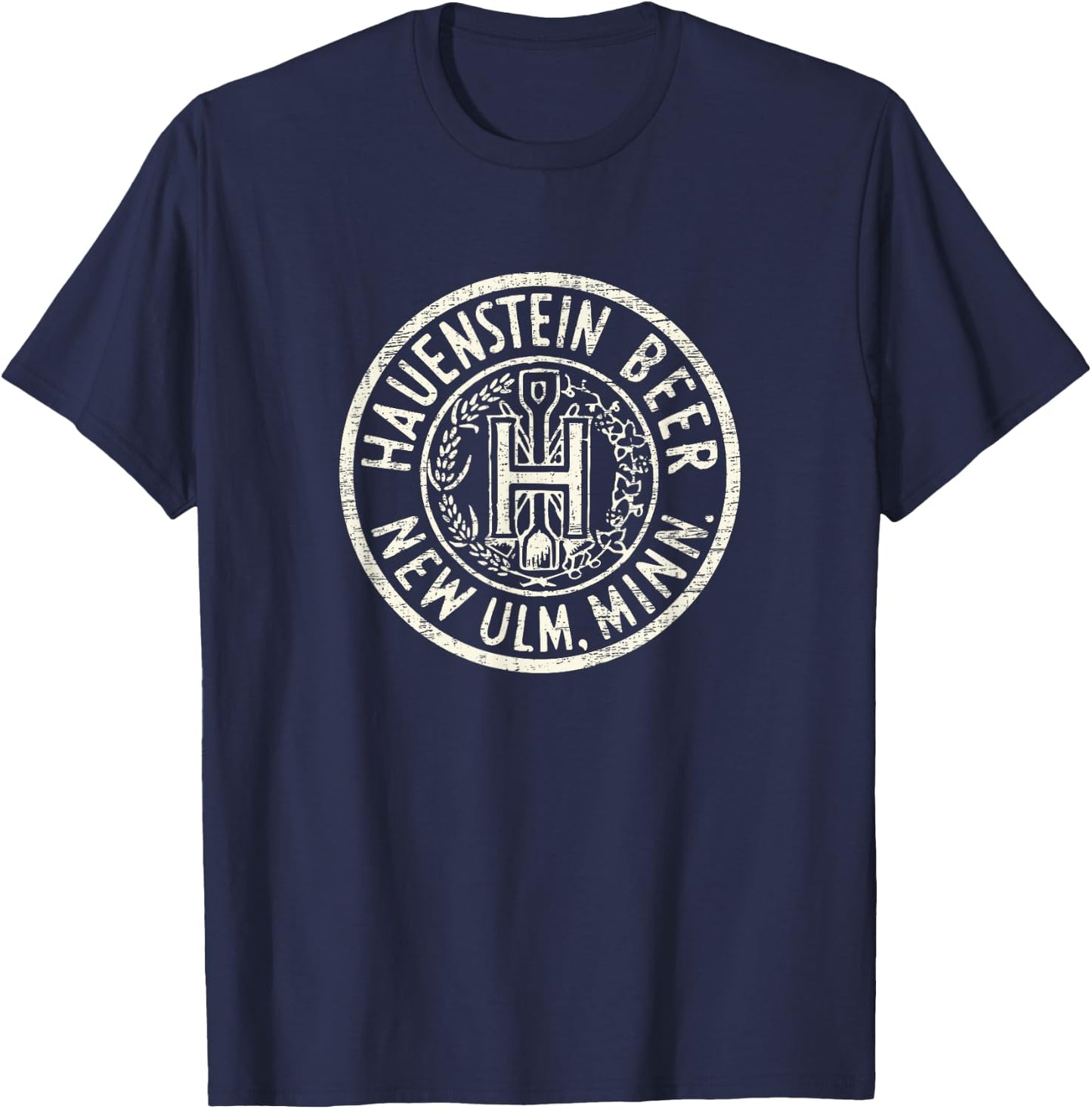 Vintage New Ulm Minnesota Hauenstein Beer T-Shirt - T-Shirt | Navy