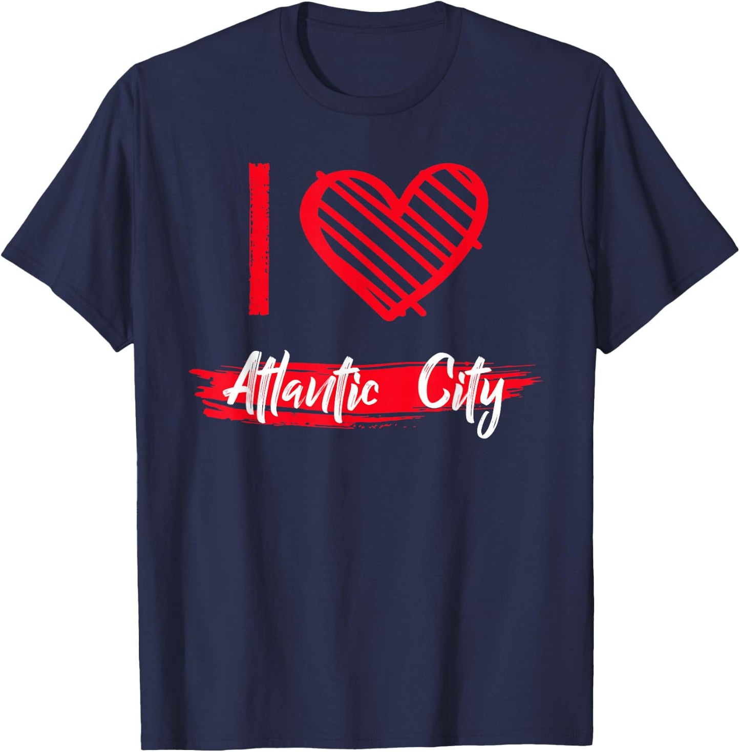 I Love ATLANTIC CITY I Heart ATLANTIC CITY T-Shirt - T-Shirt | Navy