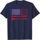 4th of July BBQ Grilling Utensil USA Patriotic American Flag Women Men T-Shirt - T-Shirt | Navy