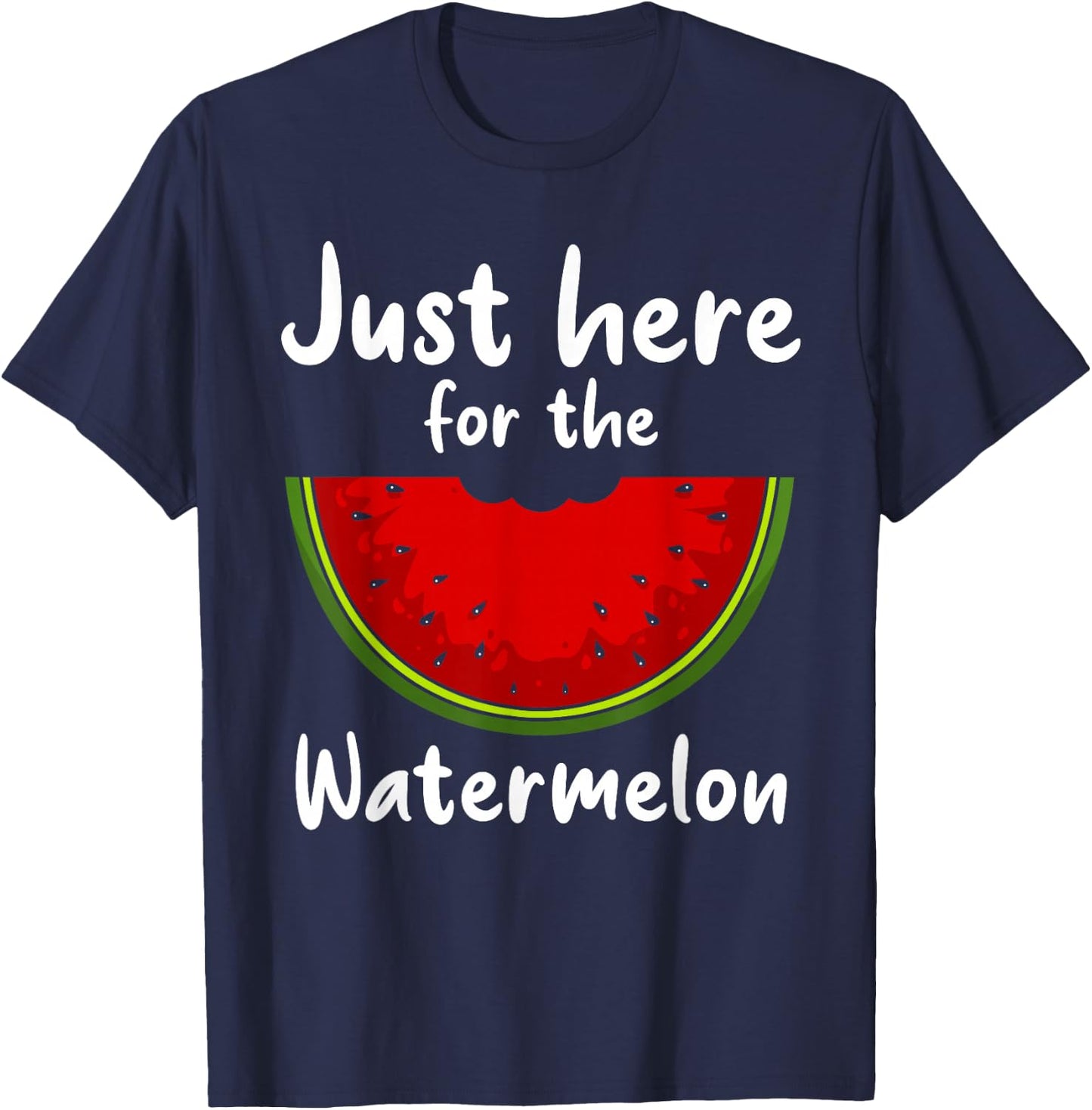 Funny Watermelon Design Women Watermelon Wedge Fruit T-Shirt - T-Shirt | Navy
