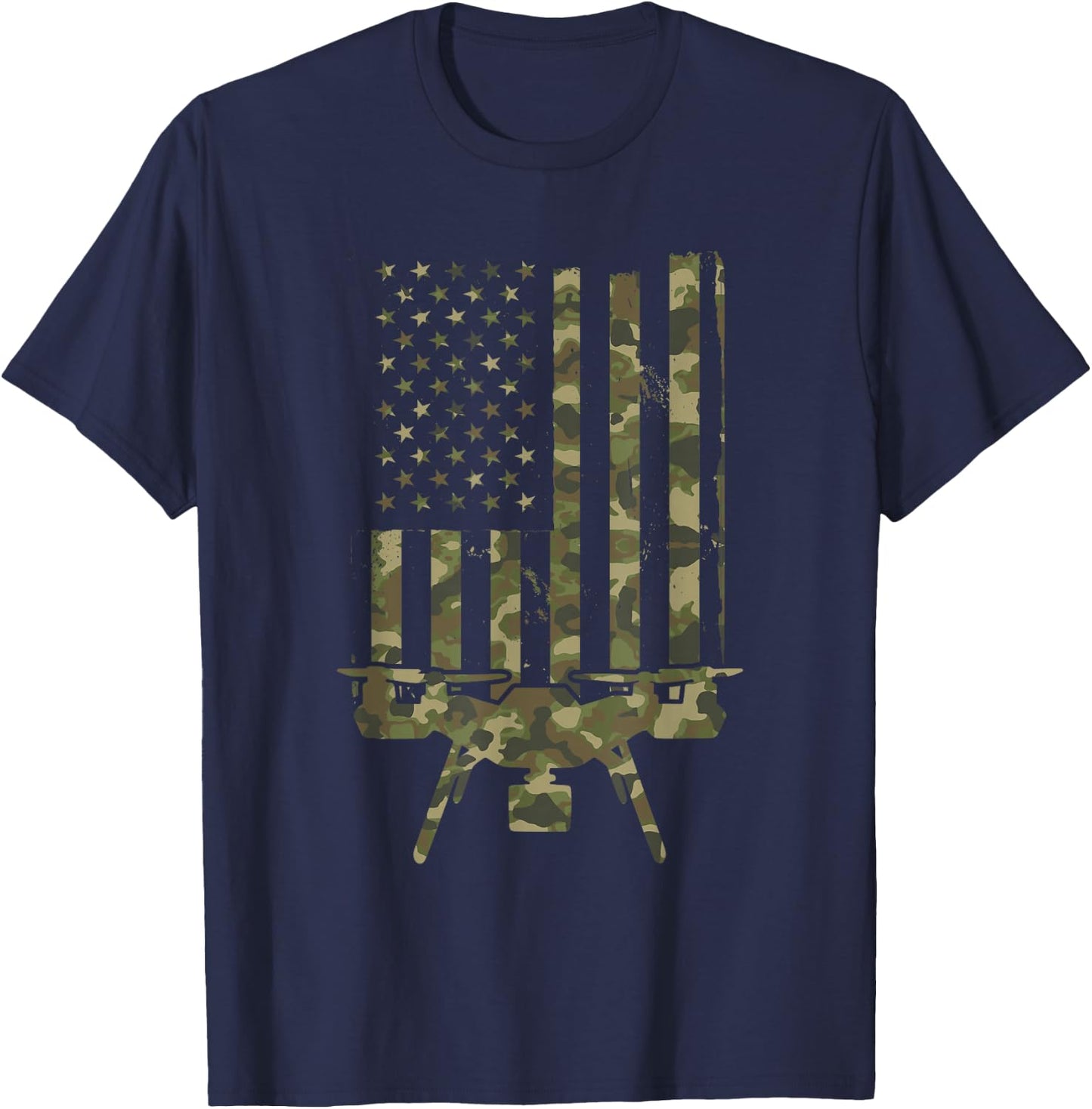 Retro Vintage Funny USA FAA Quadrocopter Drone Pilot T-Shirt - T-Shirt | Navy