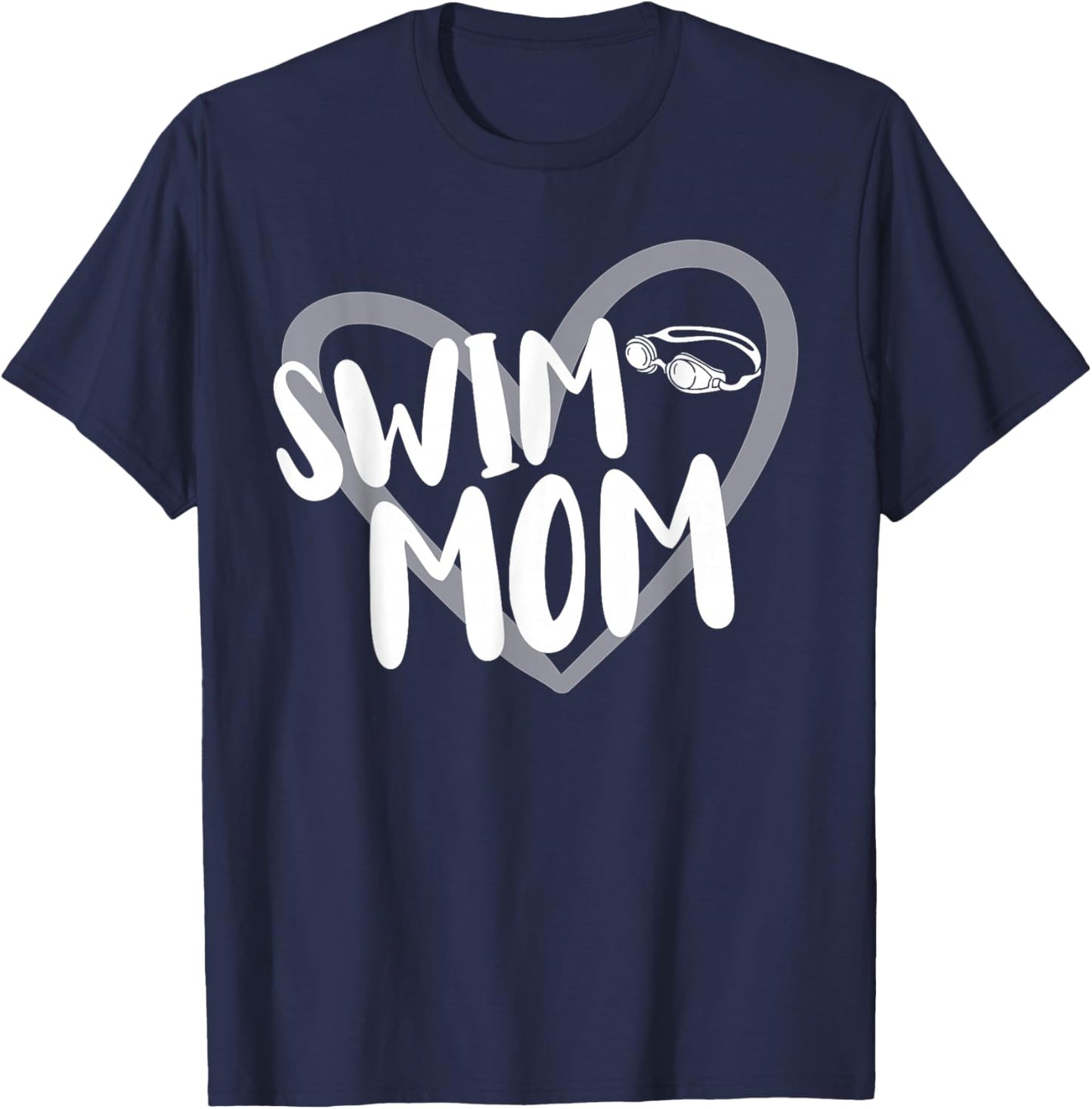 Swim Mom Float Heart T-Shirt - T-Shirt | Navy