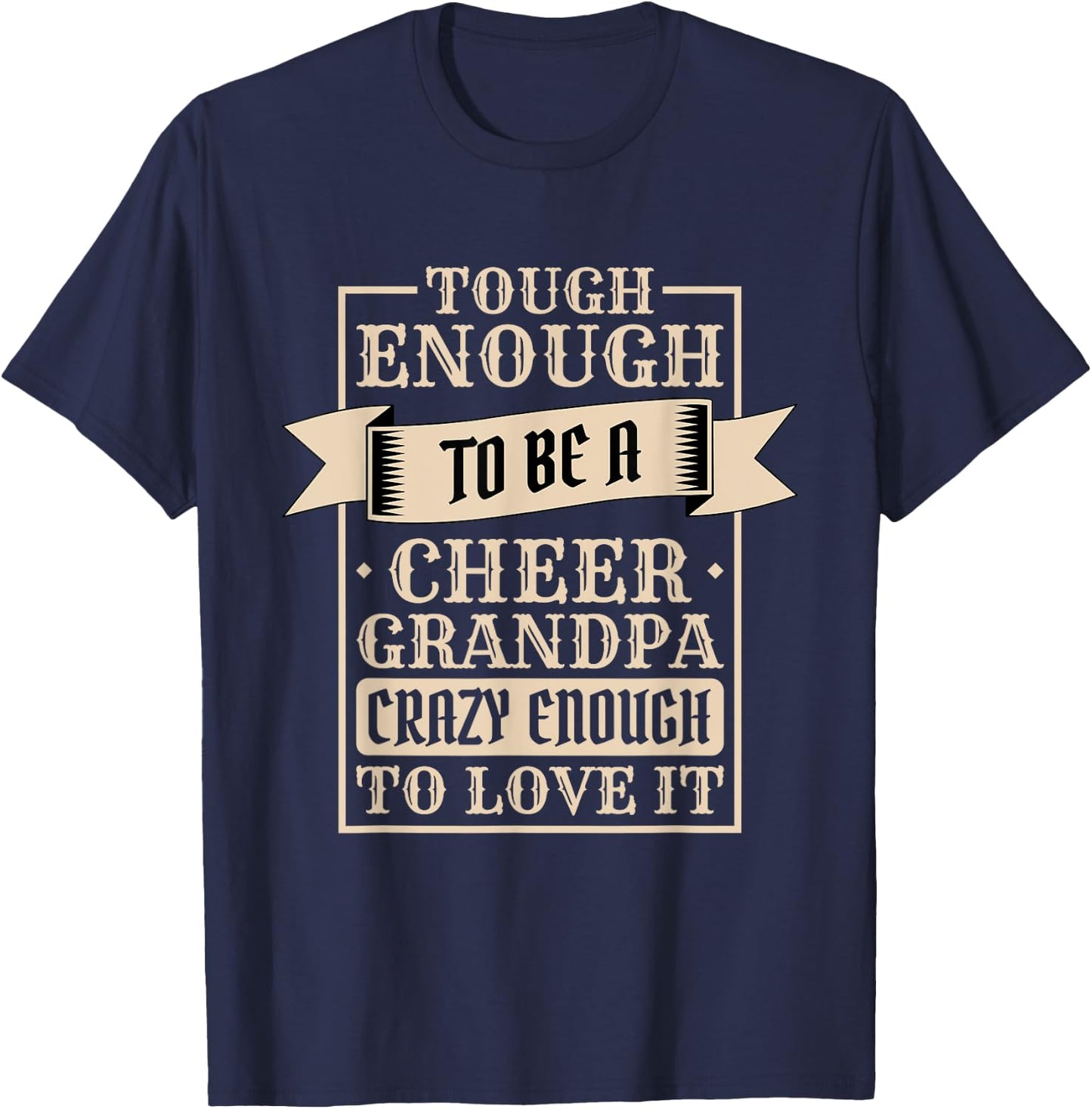 Cheer Grandpa Design for Cheerleader Cheerleading Granddad T-Shirt - T-Shirt | Navy