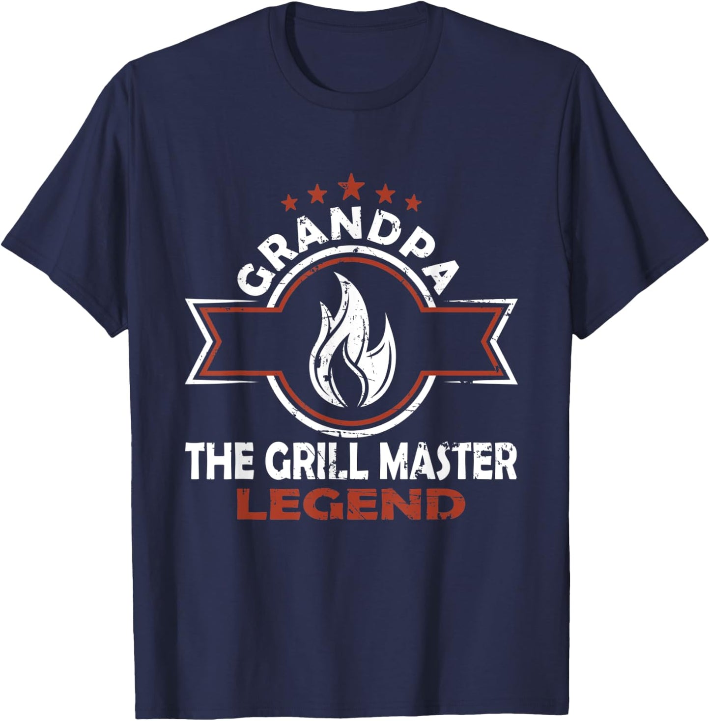 Grandpa the Grillmaster Legend T-Shirt - T-Shirt | Navy