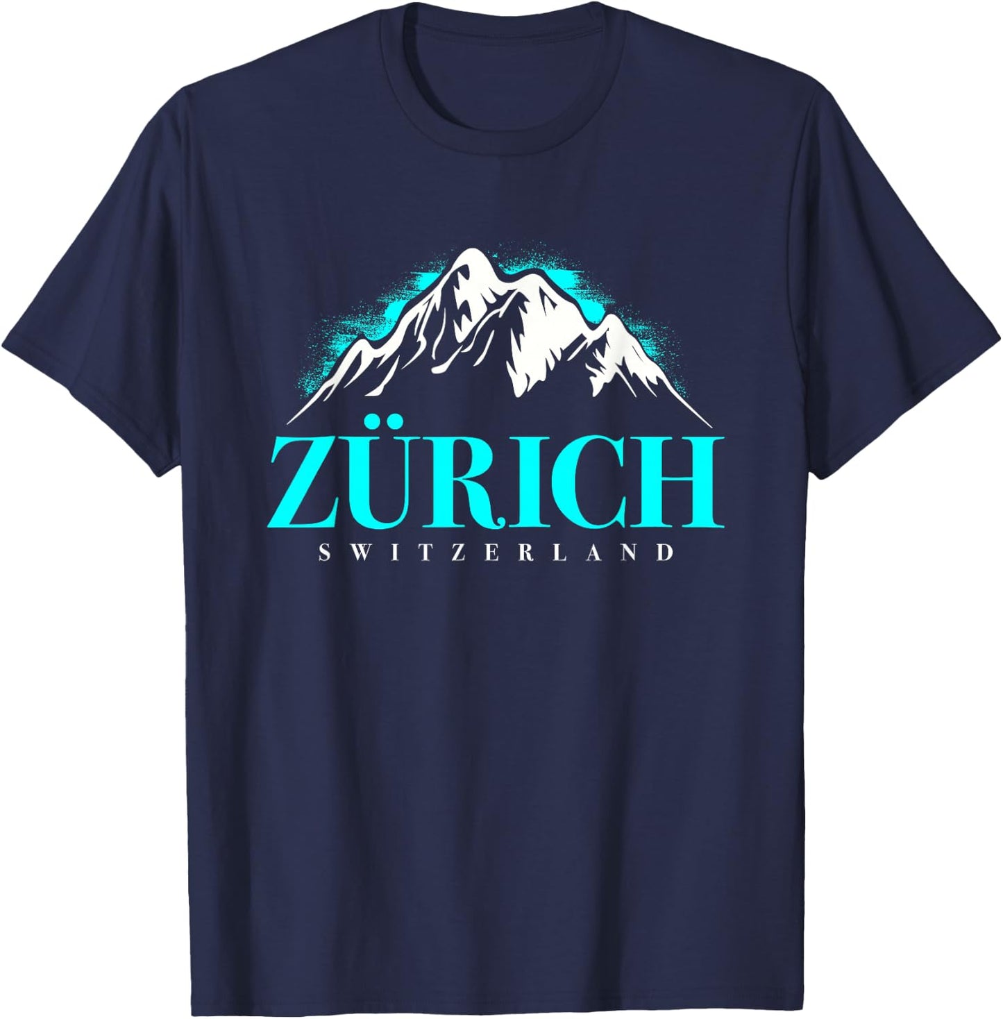 Swiss Alps Zurich Switzerland T-Shirt - T-Shirt | Navy