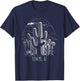 Tempe, AZ, USA Cactus Desert Scene Design T-Shirt - T-Shirt | Navy