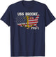 USS Brooke FFG-1 Frigate Veterans Day Son Father Grandpa Dad T-Shirt - T-Shirt | Navy