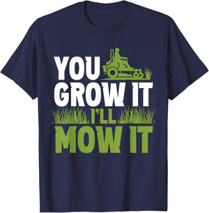 Du lässt ES Wachsen Ich Mähe ES Gras Lawnmower Lawn Mowing T-Shirt - T-Shirt | Navy