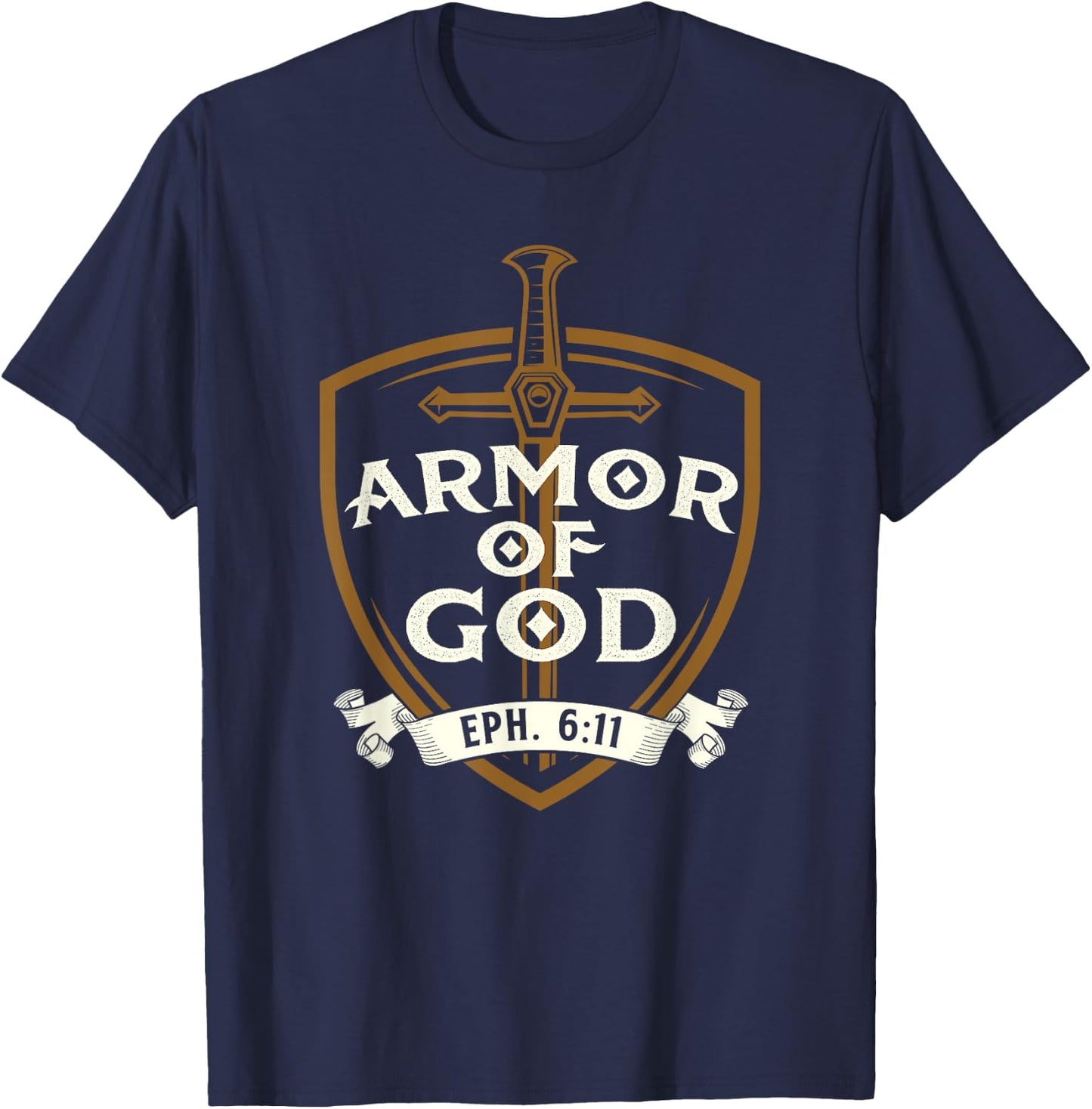 Armor Of God - Jesus Christ Believer Bible Christian Faith T-Shirt - T-Shirt | Navy