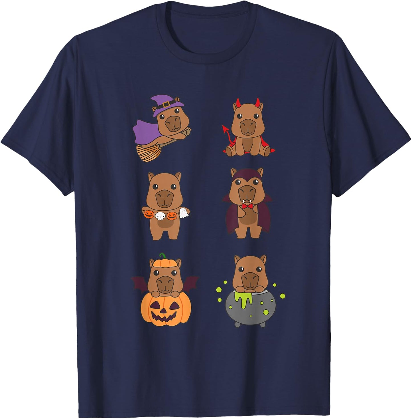 Capybara Halloween Costume Capybaras Halloween T-Shirt - T-Shirt | Navy