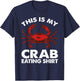 Cool Crab Women Crab Eating Crab Boil Lover Crabs T-Shirt - T-Shirt | Navy