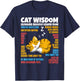Sleeping Cat Kitten Cute Wisdom Animal Lover Pet Owner T-Shirt - T-Shirt | Navy