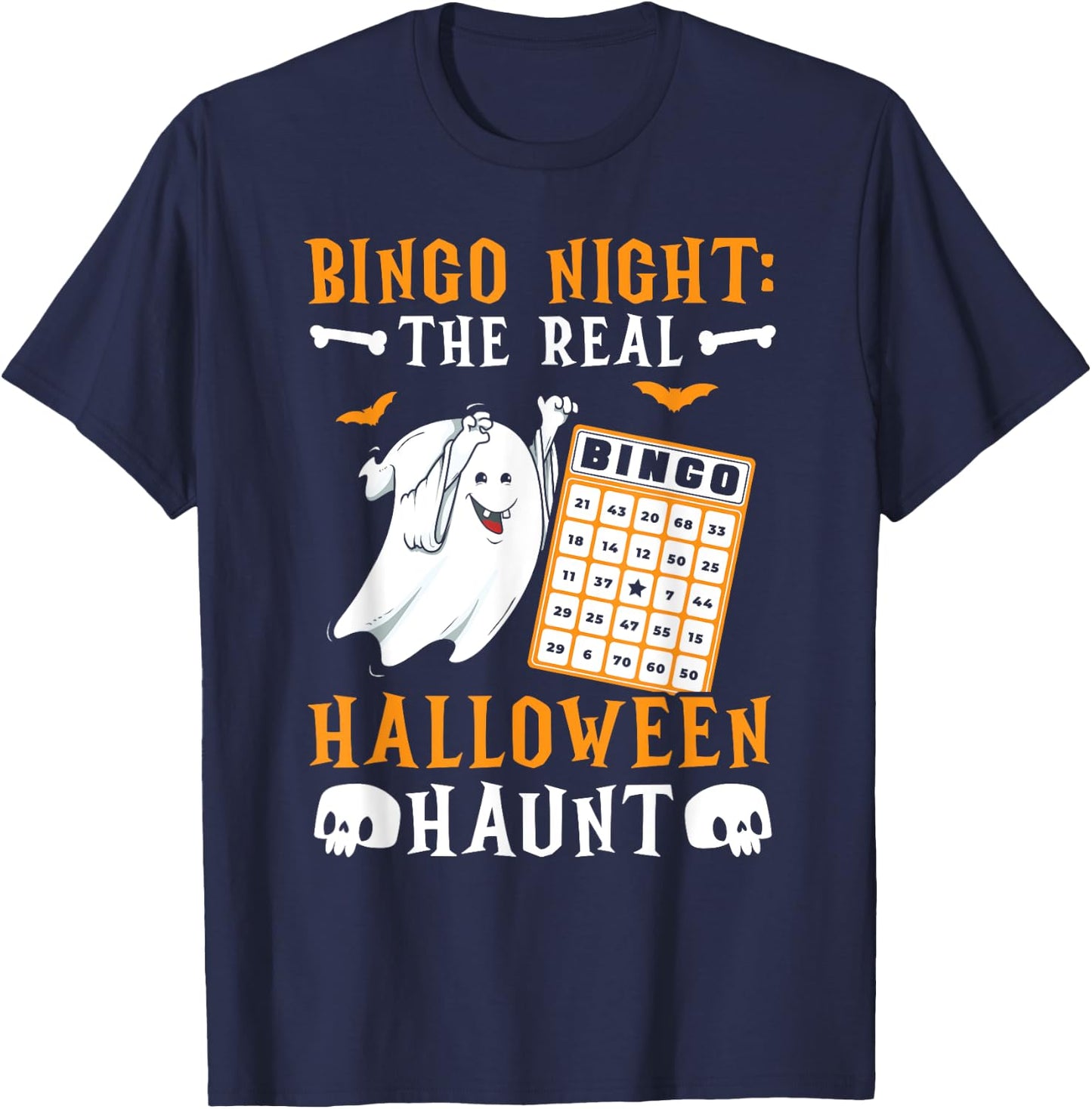 Bingo Halloween Trick Or Treat Bingo Player Bingo Caller T-Shirt - T-Shirt | Navy